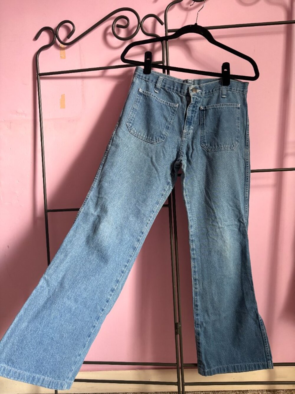 Vintage 1970s Smiths Sanforized Wide Leg Jeans 28"